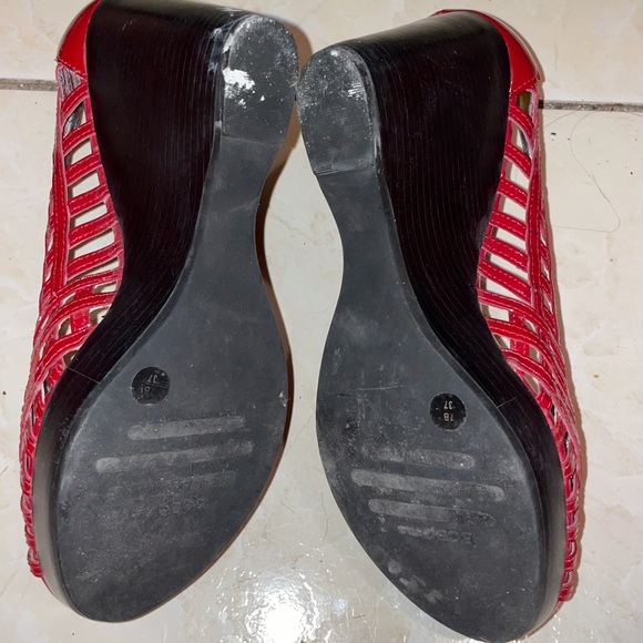 Red sexy shiny wedge - Picture 3 of 4